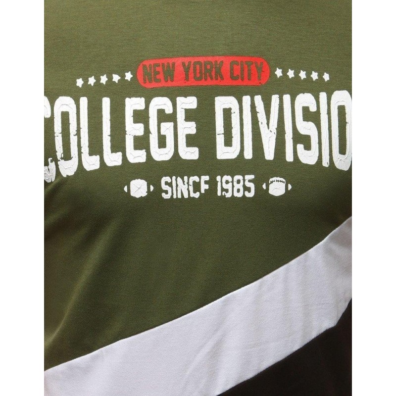 Trojfarebné pánske tričko (rx3134) - zelené