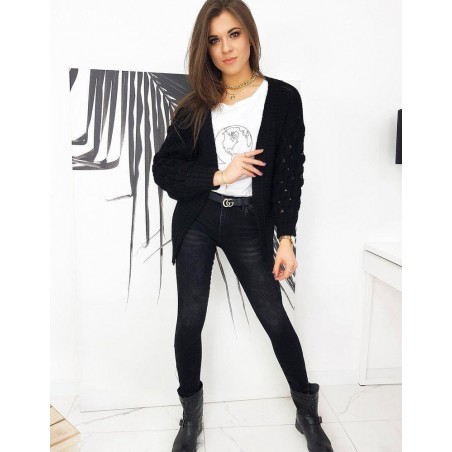 Dámsky sveter bez zapínania PESO MY0845 - čierny