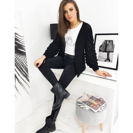 Dámsky sveter bez zapínania PESO MY0845 - čierny