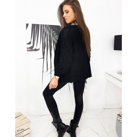 Dámsky sveter bez zapínania PESO MY0845 - čierny