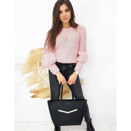 Ružový sveter pre dámy AMAYA MY0850