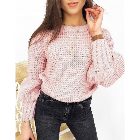 Ružový sveter pre dámy AMAYA MY0850