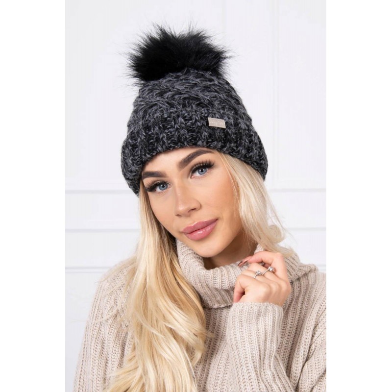 Dámska čiapka K169 - čierna