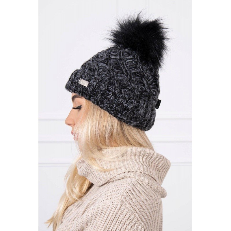 Dámska čiapka K169 - čierna