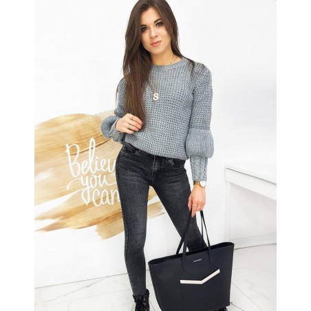 Sivý sveter pre dámy AMAYA MY0852