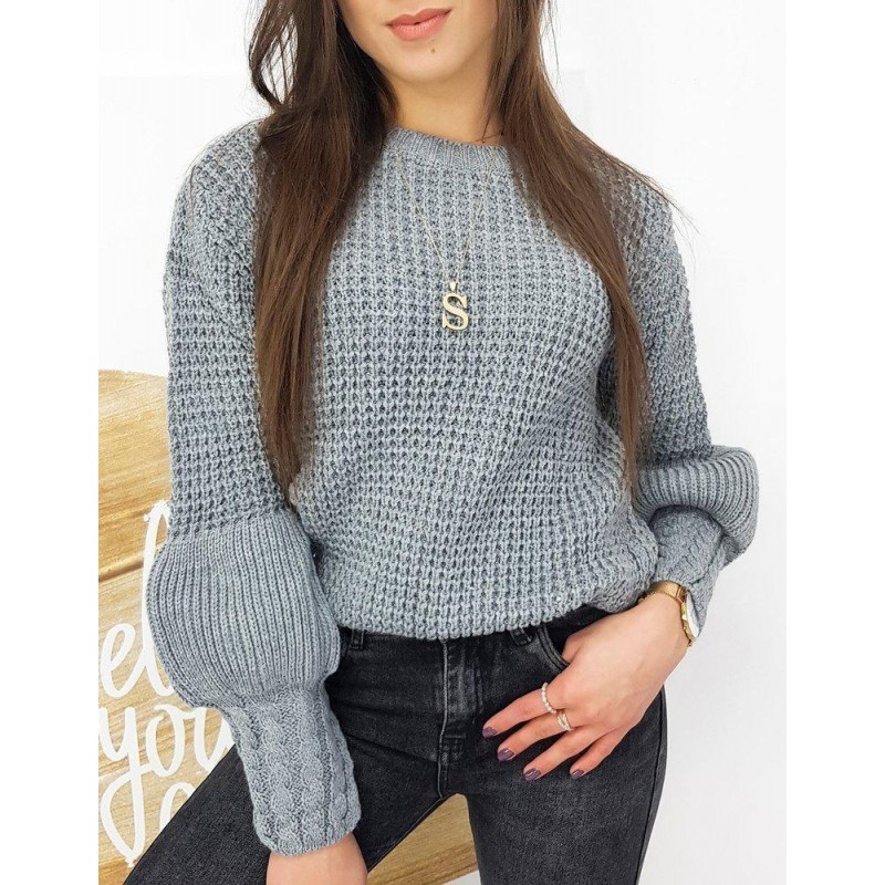 Sivý sveter pre dámy AMAYA MY0852