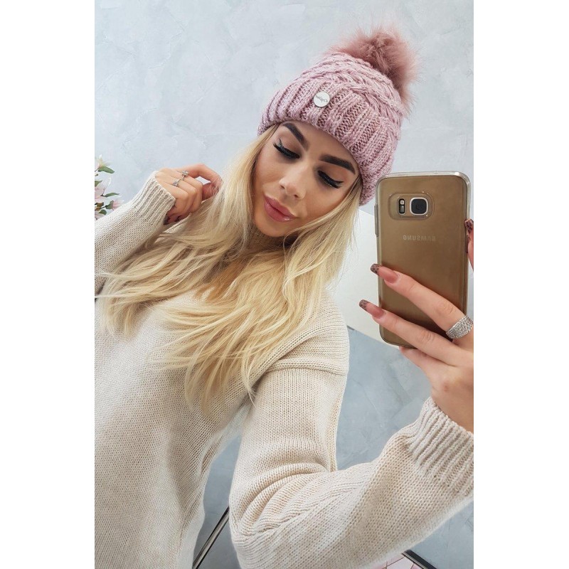 Dámska čiapka K169 - svetloružová