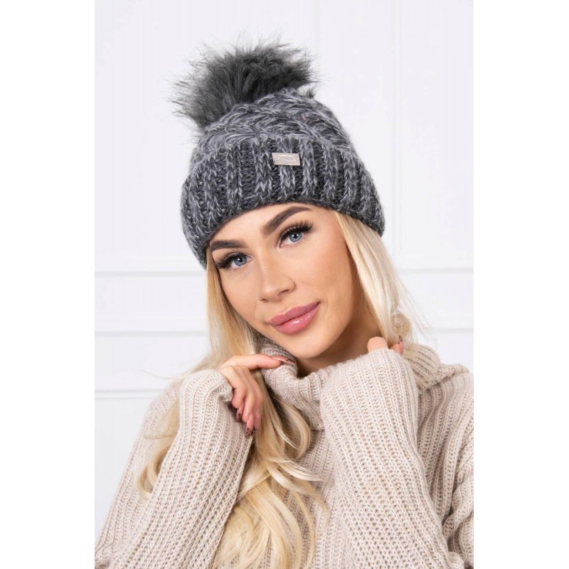 Dámska čiapka K169 - grafitová