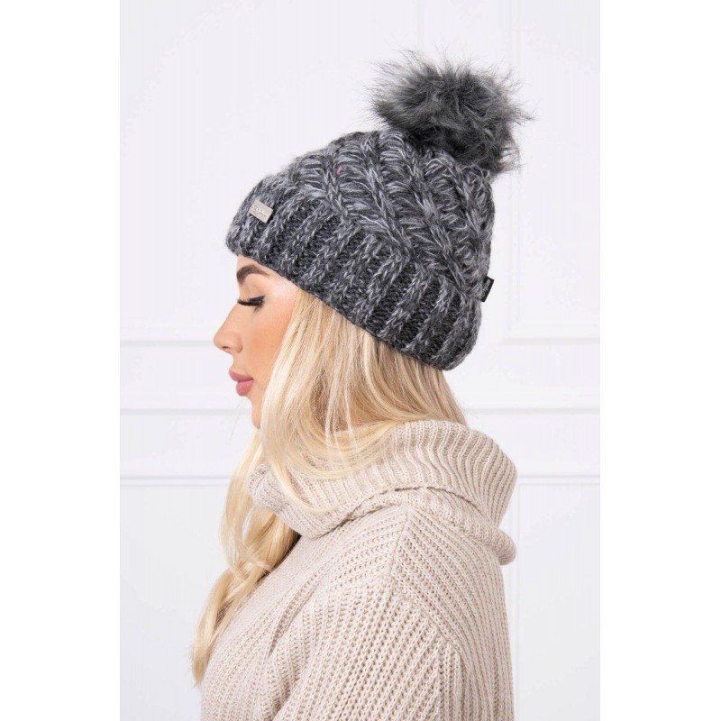 Dámska čiapka K169 - grafitová