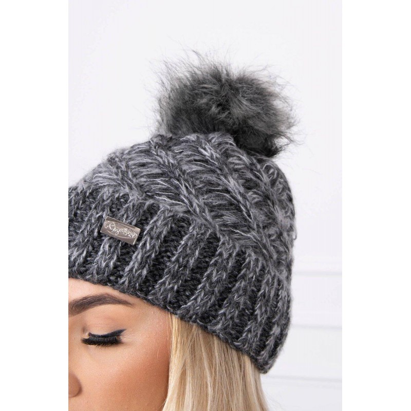 Dámska čiapka K169 - grafitová