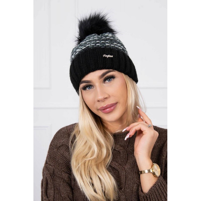 Dámska čierna čiapka K180