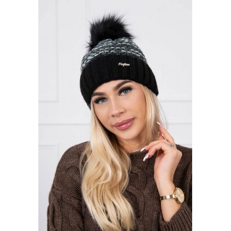 Dámska čierna čiapka K180