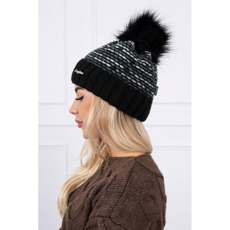 Dámska čierna čiapka K180