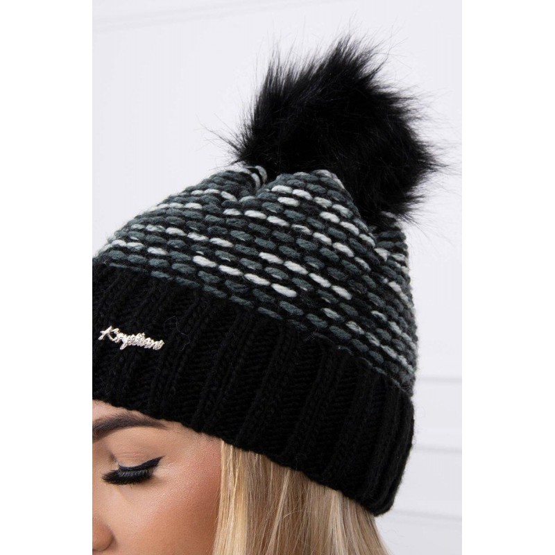Dámska čierna čiapka K180