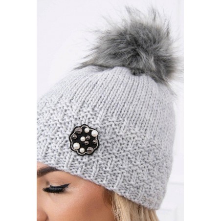Svetlosivá dámska čiapka K175