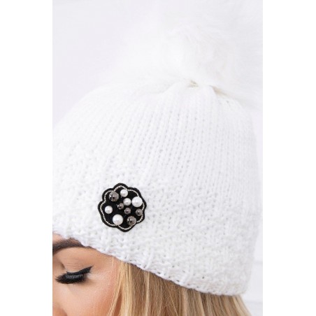 Biela dámska čiapka K175
