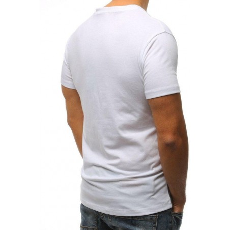 Biele tričko s potlačou pre pánov (rx3069)