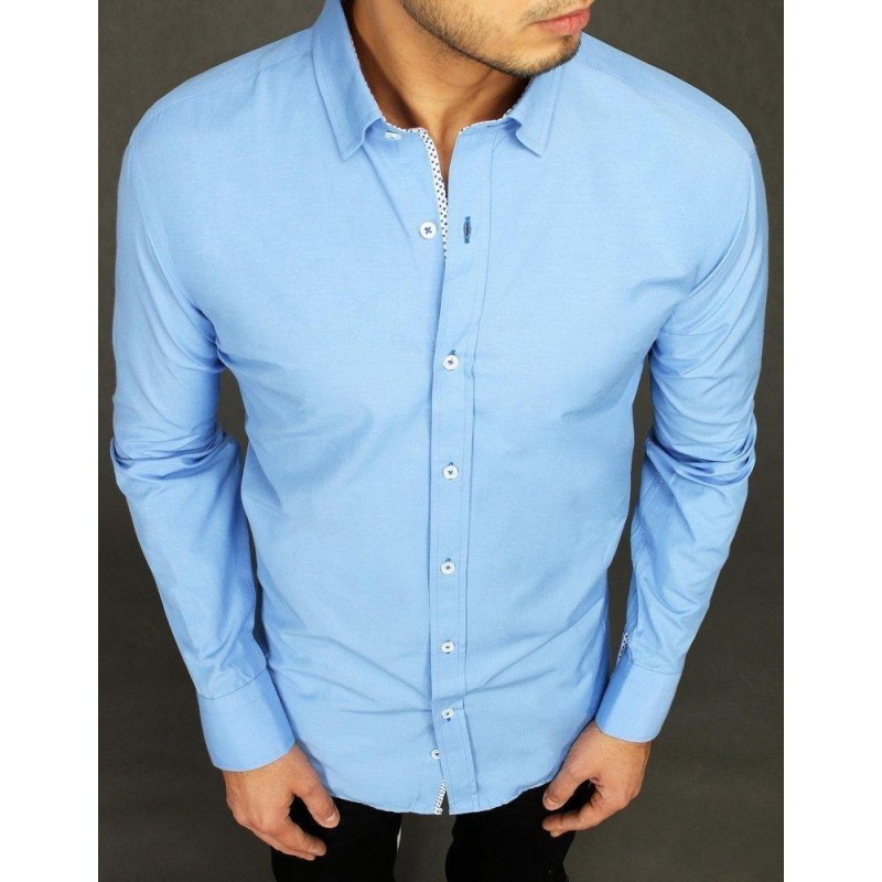 Pánska elegantná košeľa v modrej farbe DX1996