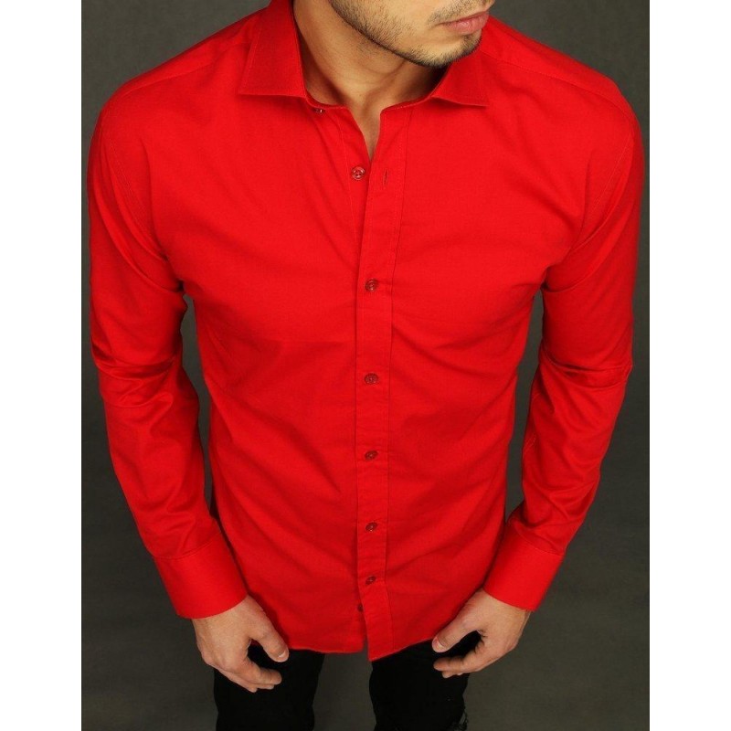 Pánska elegantná košeľa v červenej farbe DX1997