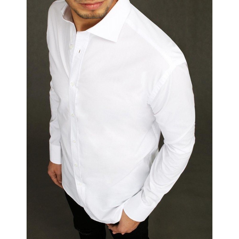 Pánska elegantná košeľa v bielej farbe DX1999