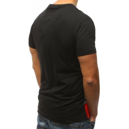 Čierne tričko s potlačou pre pánov (rx3071)