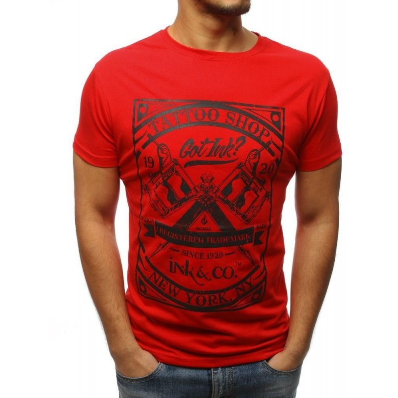 Moderné tričko pre pánov (rx3075) - červené
