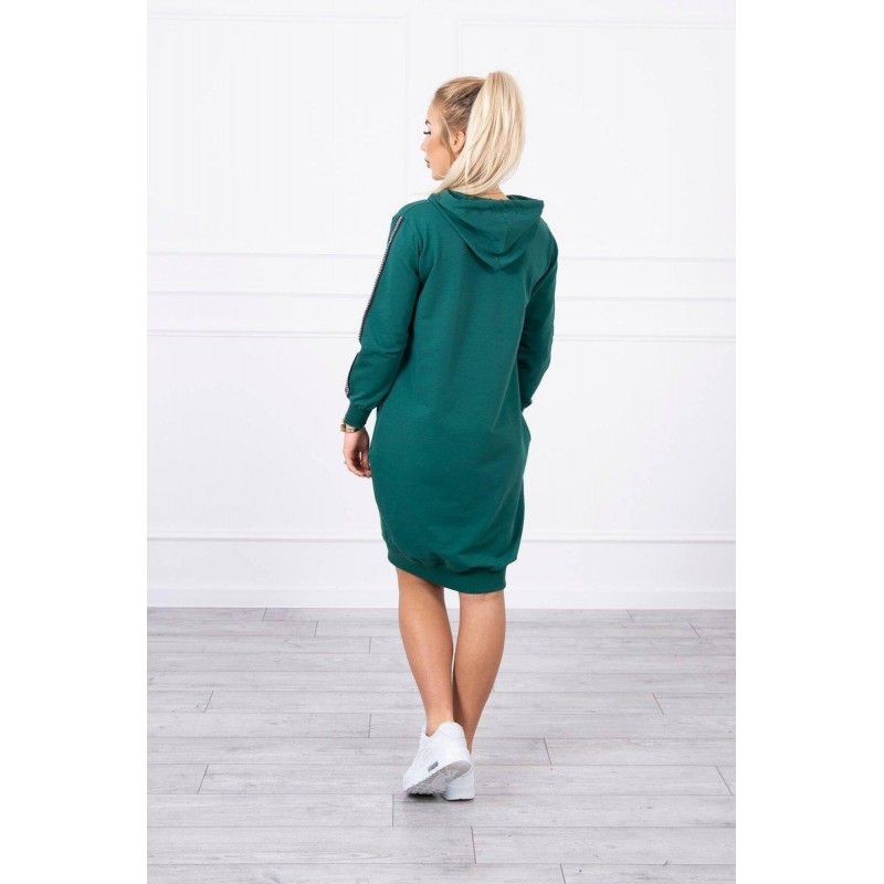 Dámske šaty s reflexnou potlačou 67394 - zelené