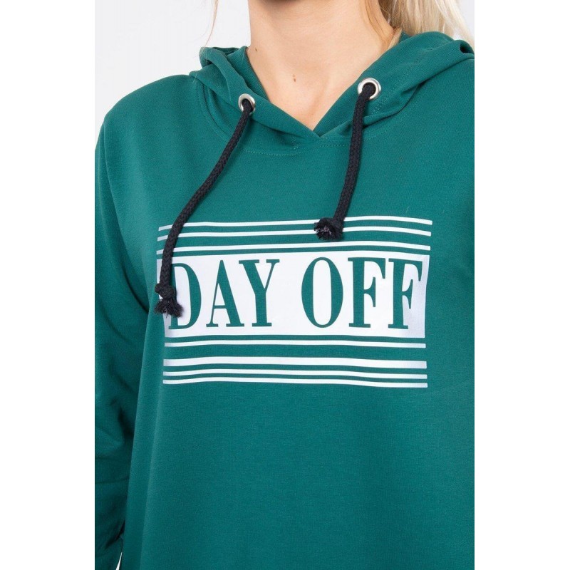 Dámske šaty s reflexnou potlačou 67394 - zelené