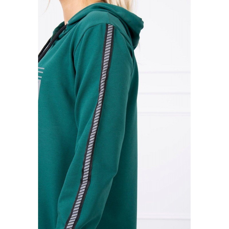 Dámske šaty s reflexnou potlačou 67394 - zelené