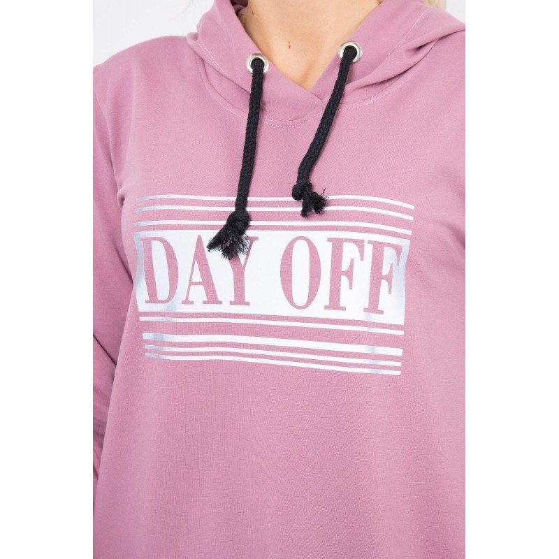 Dámske šaty s reflexnou potlačou 67394 - tmavoružové