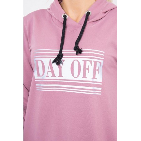 Dámske šaty s reflexnou potlačou 67394 - tmavoružové