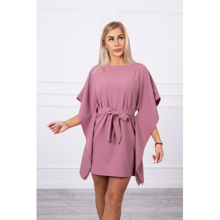 Dámske oversize šaty 9016 - tmavoružové