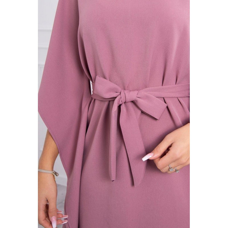 Dámske oversize šaty 9016 - tmavoružové