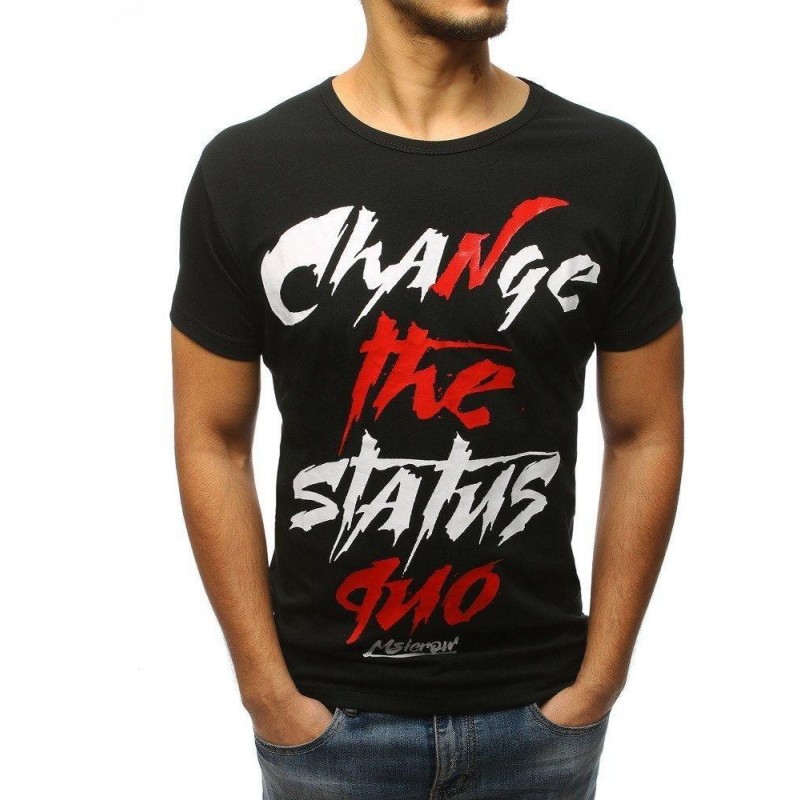 Čierne tričko pre mužov (rx3086)