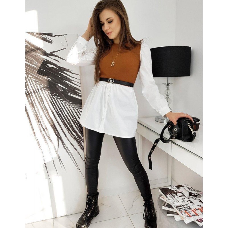 Dámske šaty CHARLIE EY1436 - kamelové