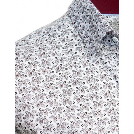 Biela vzorovaná pánska košeľa DX1945, veľ. L