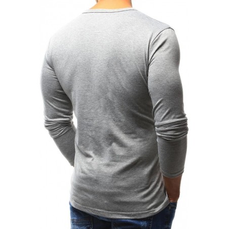 Pánske sivé tričko s dlhým rukávom (lx0422)