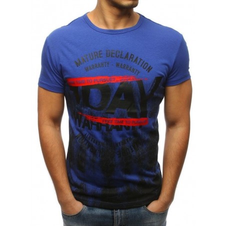Bavlnené tričko s potlačou (rx3151) - modré