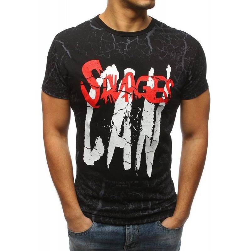 Štýlové tričko pre mužov (rx3160) - čierne