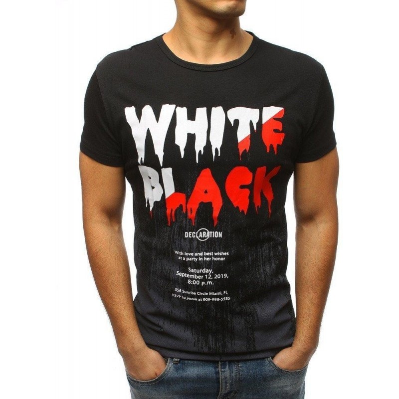 Pánske tričko s potlačou (rx3174) - čierne