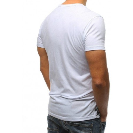 Skvelé pánske tričko s potlačou (rx3179) - biele
