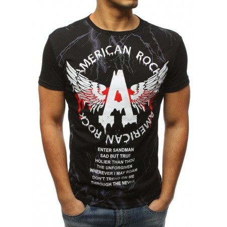 Skvelé pánske tričko s potlačou (rx3181) - čierne