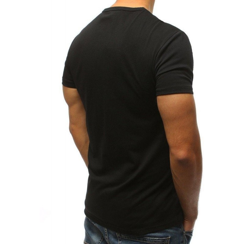 Moderné pánske tričko s potlačou (rx3184) - čierne