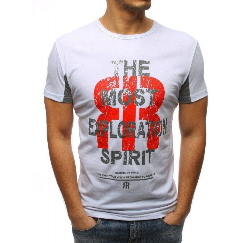 Štýlové pánske tričko (rx3185) - biele