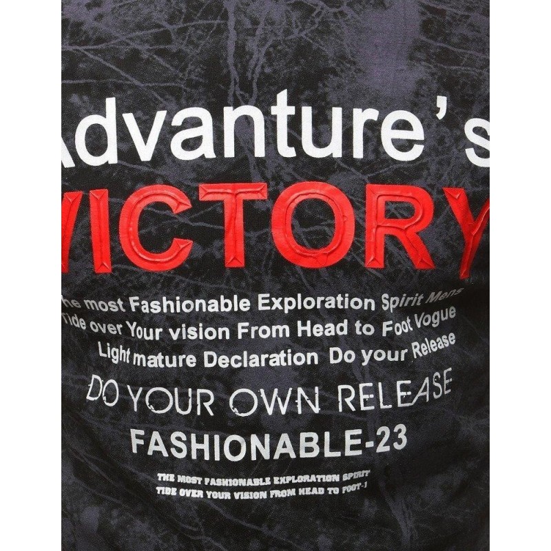 Pánske tričko s výrazným vzorom (rx3190) - čierne