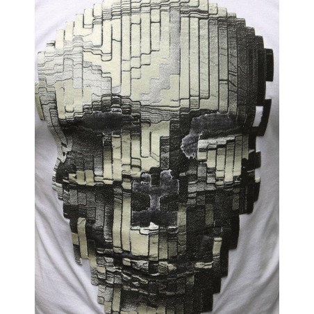 Pánske tričko s lebkou (rx3201) - biele