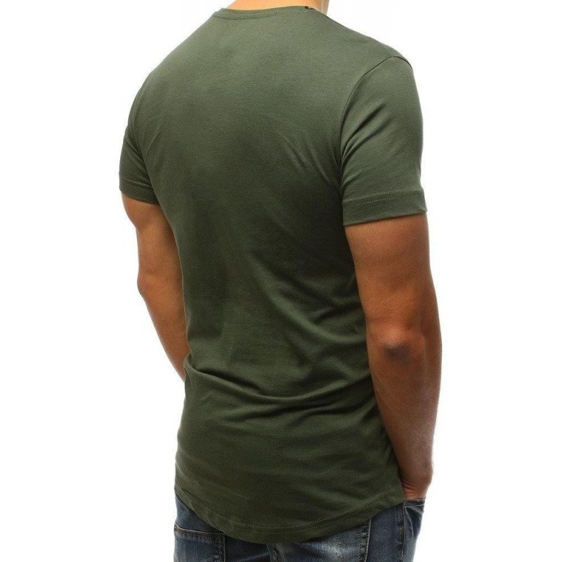 Pánske tričko s lebkou (rx3202) - tmavozelené