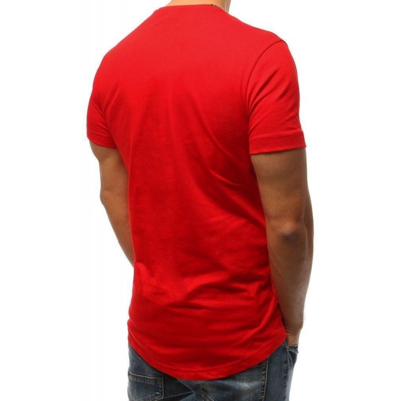 Pánske tričko s lebkou (rx3203) - červené