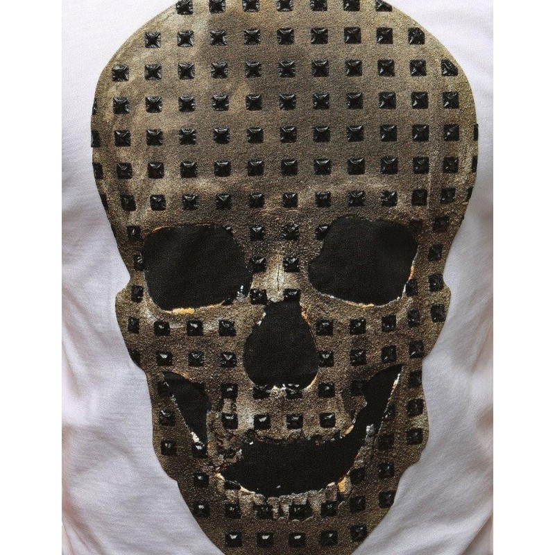 Tričko s lebkou pre mužov (rx3206) - biele