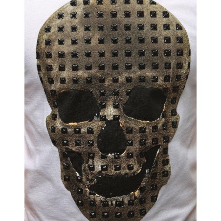 Tričko s lebkou pre mužov (rx3206) - biele